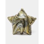 Set 2 Baloane din Folie Metalizata, Embo, Figurine Inima si Stea, Model Marmura, 45 cm, Ambalaj Individual, Pai Inclus, Umflare cu Aer sau Heliu, Bej - imagine 6