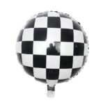 Set 2 Baloane din Folie Metalizata, Embo, Figurine Cerc si Casca, Model Curse, 75-80 cm cm, Ambalaj Individual, Pai Inclus, Umflare cu Aer sau Heliu, Multicolor - imagine 2