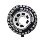 Set 2 Baloane din Folie Metalizata, Embo, Figurine Roti, Model Masini, 75-80 cm cm, Ambalaj Individual, Pai Inclus, Umflare cu Aer sau Heliu, Negru - imagine 2