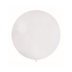 Set 2 Baloane din Latex, Embo, Model Party Jumbo, 90 cm, Alb si Bej, 35 g - imagine 2