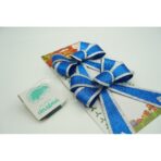 Set 2 fundite pentru brad, Albastre, cu margini argintii, 13 x 18 cm, PVC, Embo - imagine 2