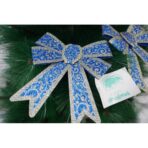 Set 2 fundite pentru brad, Albastre, model spiralat, cu margini aurii, 13 x 18 cm, PVC, Embo - imagine 2