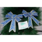 Set 2 fundite pentru brad, Albastre, model spiralat, cu margini aurii, 13 x 18 cm, PVC, Embo - imagine 6