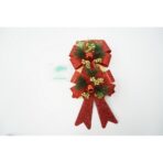 Set 2 fundite pentru brad, Rosii, decorate, cu sclipici, 14 x 19 cm, din poliester, Embo - imagine 4