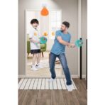 Set 2 Palete de Tenis de Masa, Embo, pentru Copii, Design Animat, Tematica Astronauti, Accesoriu de Agatat Inclus si 4 Mingi, Albastru - imagine 5