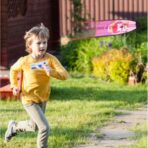 Set 2 Piese Jucarie Interactiva, Embo, Pistol de Catapultare + Zmeu, din Plastic si Panza, +8 Ani, Impermeabil, Model Pisicuta cu Gogoasa, Multicolor - imagine 4