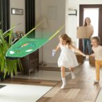 Set 2 Piese Jucarie Interactiva, Embo, Pistol de Catapultare + Zmeu, din Plastic si Panza, +8 Ani, Impermeabil, Model Dinozaur Verde, Multicolor - imagine 2