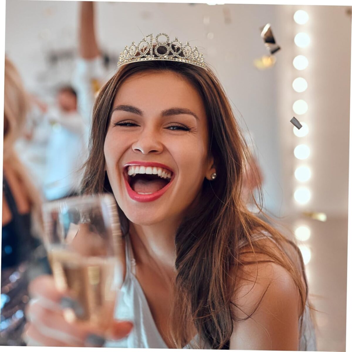 Set 2 Piese pentru Majorat, Embo, 15 x 13 x 5 cm, Coronita Printesa Gold si Panglica 18&Fabulous, Negru - imagine 4