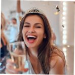 Set 2 Piese pentru Majorat, Embo, 15 x 13 x 5 cm, Coronita Printesa Gold si Panglica 18&Fabulous, Negru - imagine 4