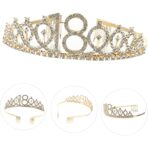 Set 2 Piese pentru Majorat, Embo, 15 x 13 x 5 cm, Coronita Printesa Gold si Panglica 18&Fabulous, Negru - imagine 5