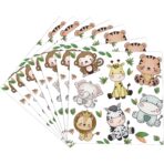 Set 20 de Servetele de Masa, Embo, Imprimeu Jungle, din Hartie, 16.5 x 16.5 cm, Multicolor - imagine 2