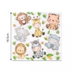 Set 20 de Servetele de Masa, Embo, Imprimeu Jungle, din Hartie, 16.5 x 16.5 cm, Multicolor - imagine 5