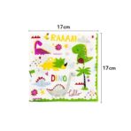 Set 20 Servetele de Masa, Embo, Colectia Dino Park, 17 x 17 cm, din Hartie, Multicolor - imagine 2