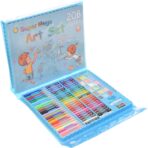 Set 208 Piese, Complet pentru Pictura si Desen, Embo, Tip Servieta, 3-12 Ani, 40.5 x 5 x 30 cm, Albastru - imagine 5