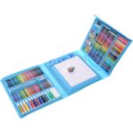 Set 208 Piese, Complet pentru Pictura si Desen, Embo, Tip Servieta, 3-12 Ani, 40.5 x 5 x 30 cm, Albastru