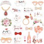 Set 23 de Accesorii pentru Petrecere, Embo, Props pentru Coltul de Poze, Tematica Petrecerea Burlacitelor, Roz - imagine 6