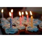 Set 24 Lumanari de Tort, Embo, Model Spirala, Party, 6.5 cm, din Parafina, Multicolor - imagine 5