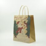 Set 24 pungi cadou Embo, imprimeu tematica Craciun, model random, din hartie, 18.5 x 22.5 x 8.5 cm, multicolor - imagine 7