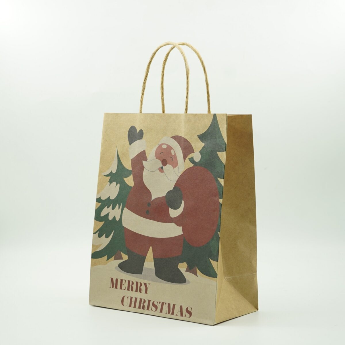 Set 24 pungi cadou Embo, imprimeu tematica Craciun, model random, din hartie, 18.5 x 22.5 x 8.5 cm, multicolor - imagine 9