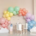 Set 25 Baloane din Latex, Embo, Model Party, 13 cm, Multicolore, Culori Pale, 1 g - imagine 3