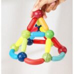 Set 25 de Piese Magnetice de Constructie, Embo, Puzzle, Forme, 3 Ani, ABS, Magnet, 16x6x14 cm, Multicolor - imagine 3