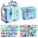 Set 26 Carduri din Panza cu Doua Fete, Embo, Model Litere, Educational, Interactiv, Saculet Inclus, Multicolor - imagine 8