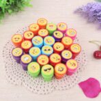 Set 26 Stampile, Embo, pentru Copii 4-6 Ani, Model Fete Zambitoare Emoji, 20 x 10 x 2 cm, Multicolor - imagine 5