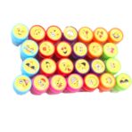 Set 26 Stampile, Embo, pentru Copii 4-6 Ani, Model Fete Zambitoare Emoji, 20 x 10 x 2 cm, Multicolor - imagine 3