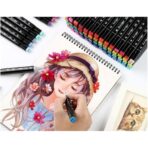 Set 262 Markere Duble, Embo, pe Baza de Alcool, Geanta Impermeabila Inclusa, Culori Numerotate, 37 x 21.5 x 16.3 cm, Multicolor - imagine 3