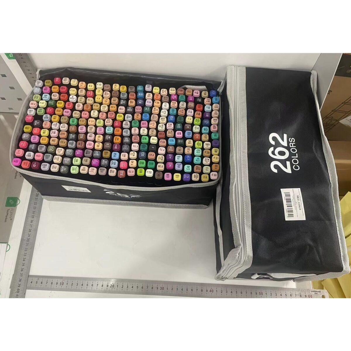 Set 262 Markere Duble, Embo, pe Baza de Alcool, Geanta Impermeabila Inclusa, Culori Numerotate, 37 x 21.5 x 16.3 cm, Multicolor - imagine 8