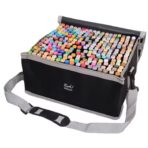 Set 262 Markere Duble, Embo, pe Baza de Alcool, Geanta Impermeabila Inclusa, Culori Numerotate, 37 x 21.5 x 16.3 cm, Multicolor