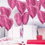 Set 3 Baloane din Folie Metalizata, Embo, Figurina Inima, Tema Ziua Indragostitilor, 45 cm, Ambalaj Individual, Pai Inclus, Umflare cu Aer sau Heliu, Roz - imagine 8