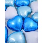 Set 3 Baloane din Folie Metalizata, Embo, Figurina Inima, Tema Ziua Indragostitilor, 45 cm, Ambalaj Individual, Pai Inclus, Umflare cu Aer sau Heliu, Albastru/Argintiu - imagine 8