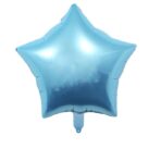 Set 3 Baloane din Folie Metalizata, Embo, Figurine Picior 46x79 cm, Inima 45cm, Stea 45cm, Model It's a Boy, Tema Gender Reveal, Ambalaj Individual, Pai Inclus, Umflare cu Aer sau Heliu, Albastru - imagine 3