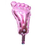 Set 3 Baloane din Folie Metalizata, Embo, Figurine Picior 46x79 cm, Inima 45 cm, Stea 45cm, Model It's a Girl, Tema Gender Reveal, Ambalaj Individual, Pai Inclus, Umflare cu Aer sau Heliu, Roz - imagine 8