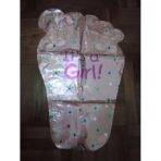 Set 3 Baloane din Folie Metalizata, Embo, Figurine Picior 46x79 cm, Inima 45 cm, Stea 45cm, Model It's a Girl, Tema Gender Reveal, Ambalaj Individual, Pai Inclus, Umflare cu Aer sau Heliu, Roz - imagine 9