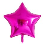 Set 3 Baloane din Folie Metalizata, Embo, Figurine Coroana si Stea, Model Aniversare, 40 cm, Ambalaj Individual, Pai Inclus, Umflare cu Aer sau Heliu, Roz - imagine 3