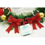 Set 3 fundite pentru brad, Rosii, 10 x 11 cm, din poliester, Embo - imagine 4