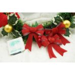 Set 3 fundite pentru brad, Rosii, 10 x 11 cm, din poliester, Embo - imagine 5