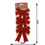 Set 3 fundite pentru brad, Rosii, 10 x 11 cm, din poliester, Embo - imagine 6