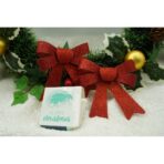 Set 3 fundite pentru brad, Rosii, cu sclipici, 10 x 11 cm, din poliester, Embo - imagine 5