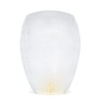 Set 3 Lampioane Zburatoare, Embo, Hartie Biodegradabila, 82 x 45 x 31 cm, Alb