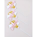 Set 3 Toppere pentru Tort, Embo, Model Balon cu Aer Cald Happy Birthday, Tematica Aniversare, Roz - imagine 7
