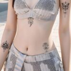 Set 30 Tatuaje Temporare, Embo, pe Baza de Apa, Model 6, Negru - imagine 3