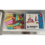 Set 36 de Piese Magnetice de Constructie, Embo, Puzzle, Forme, 3 Ani, ABS, Magnet, 18x6x16 cm, Multicolor - imagine 2