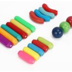Set 36 de Piese Magnetice de Constructie, Embo, Puzzle, Forme, 3 Ani, ABS, Magnet, 18x6x16 cm, Multicolor - imagine 3