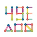 Set 36 piese magnetice de constructie, Embo, Forme geometrice, Multicolor - imagine 5