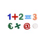 Set 37 Cifre si Simboluri, Embo, Magnetice, pentru Frigider, din Plastic, +3 Ani, 13 x 18 x 14 cm, Multicolor - imagine 5