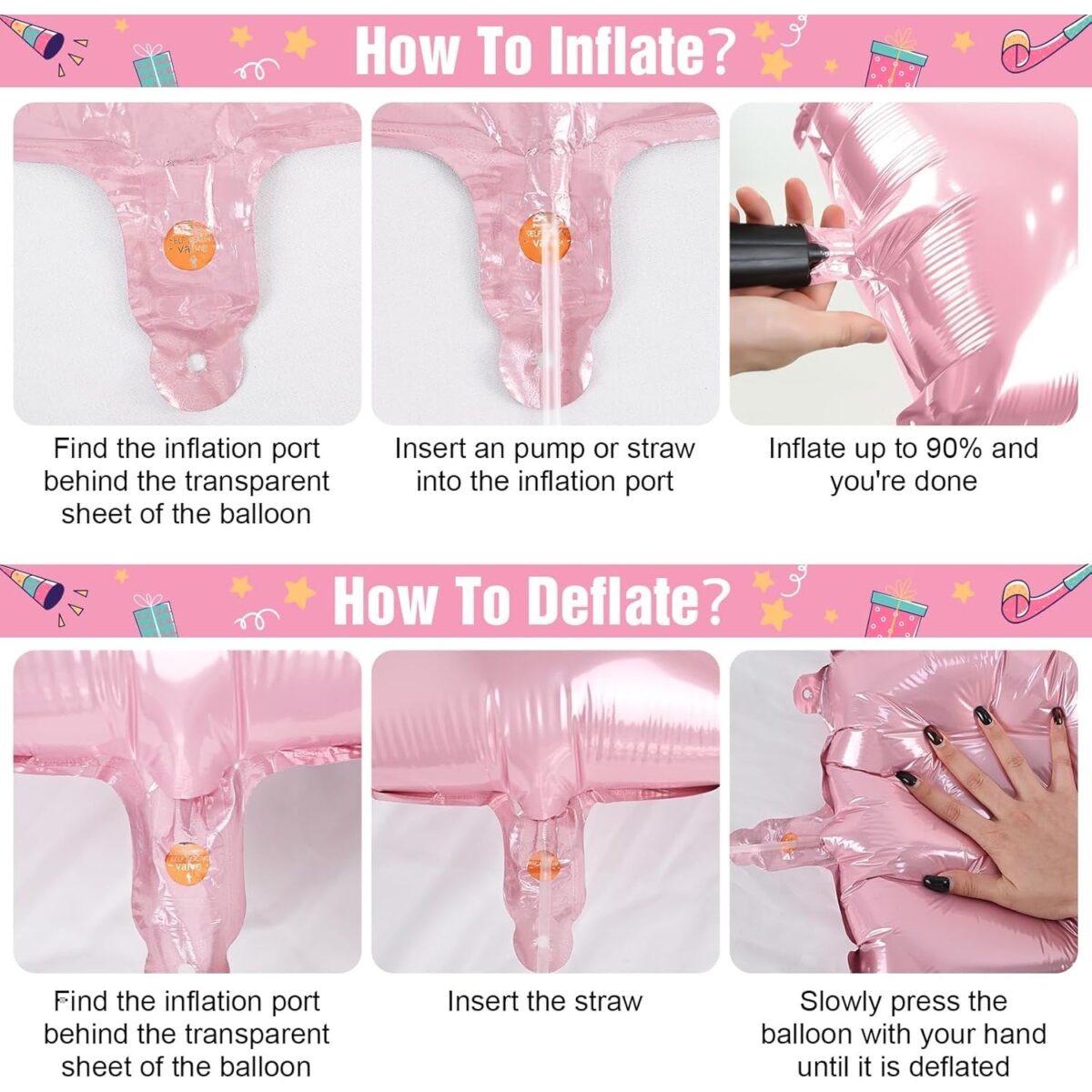 Set 4 Baloane din Folie Metalizata, Embo, Figurine Litere, Model Scris Love, Tema Iubire, 80 cm, Ambalaj Individual, Pai Inclus, Umflare cu Aer sau Heliu, Roz - imagine 2