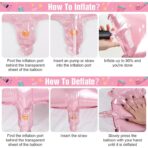 Set 4 Baloane din Folie Metalizata, Embo, Figurine Litere, Model Scris Love, Tema Iubire, 80 cm, Ambalaj Individual, Pai Inclus, Umflare cu Aer sau Heliu, Roz - imagine 2